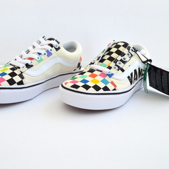 Vans Moma checker confycush old skool  multi tan black and white sneaker shoes 6 - Picture 4 of 8